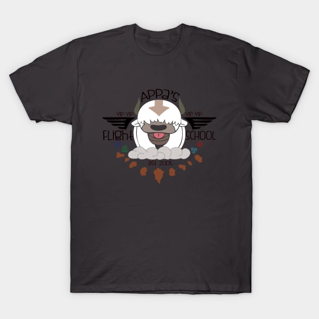 Appas Flight School T-Shirt by GarBear Designs